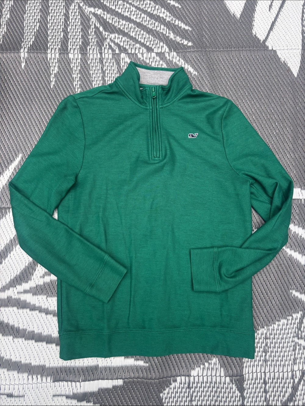 Vineyard Vines Men's Emerald Green Half-Zip Pullover